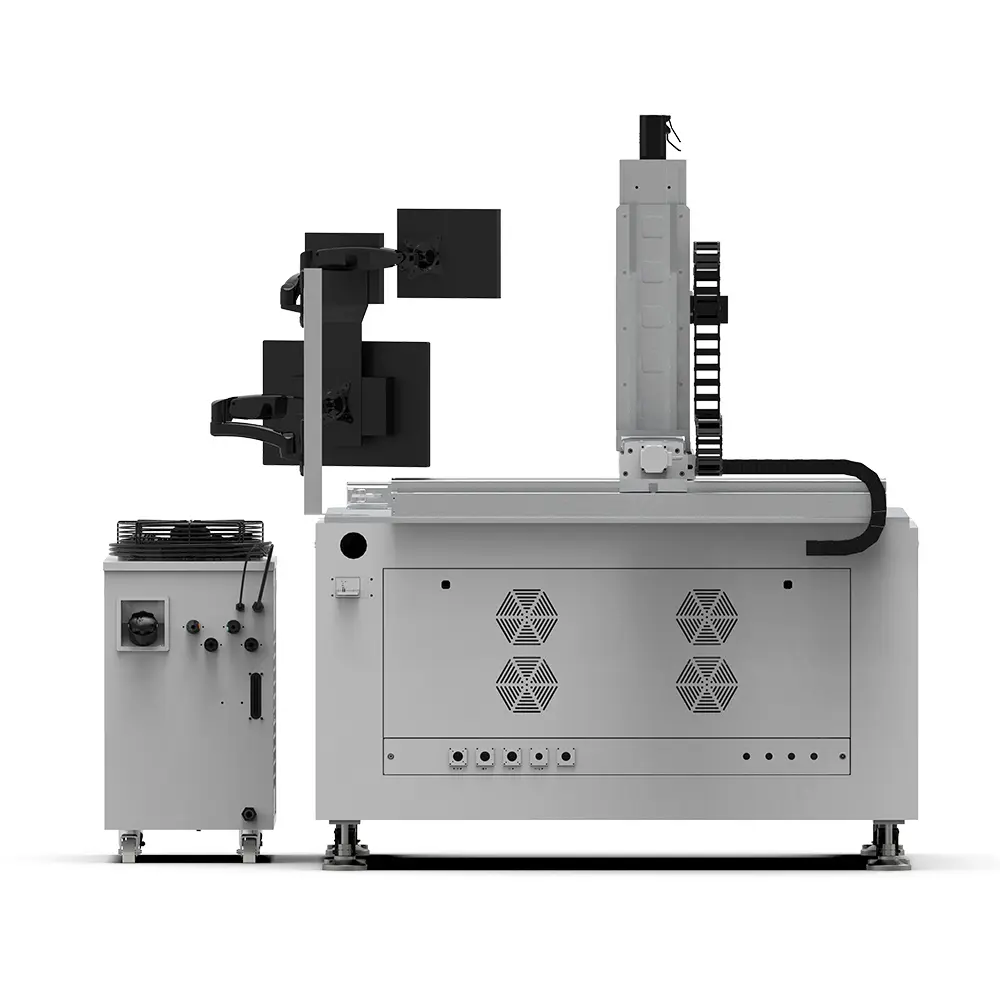 دستگاه لیزر حکاکی فایبر ۳۰ وات ماشین لینک با سورس Raycus، برد BJJCZ ورژن 7 و نرم‌افزار EZCAD2؛ ایده‌آل برای حکاکی فلزات و تگ صنعتی.